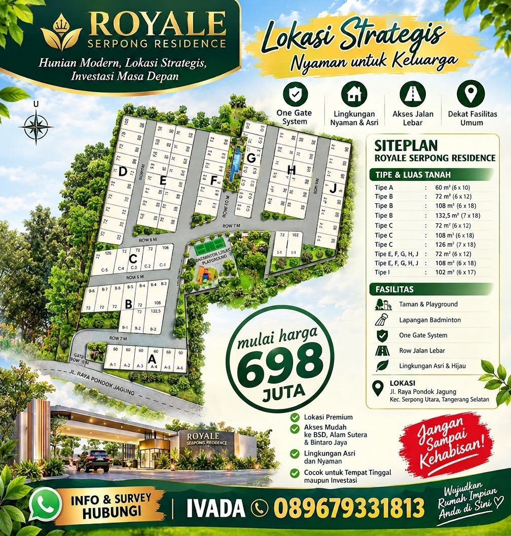 Lokasi Strategis Royale Serpong Residence